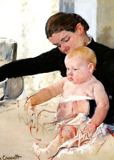 Bathing the Young Heir 1891 Painting by Mary Cassatt Art Print (6 Sizes)