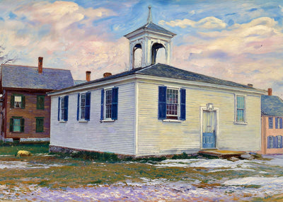 Erudition School Bath Maine in 1905 Art Print (7 Sizes) - Retouched