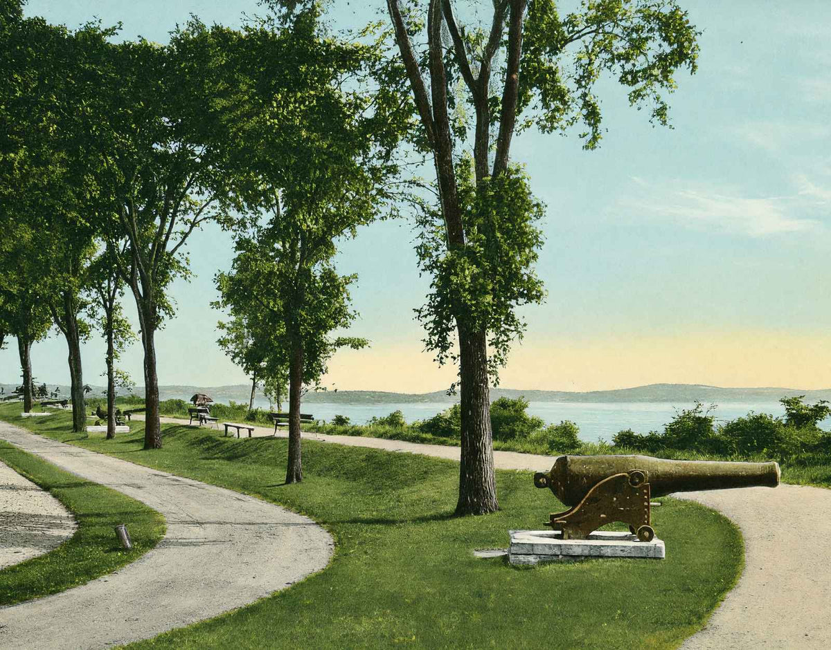 Battery Park Burlington in 1907 Vintage Print (7 Sizes) - Restored