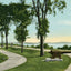 Battery Park Burlington in 1907 Vintage Print (7 Sizes) - Restored