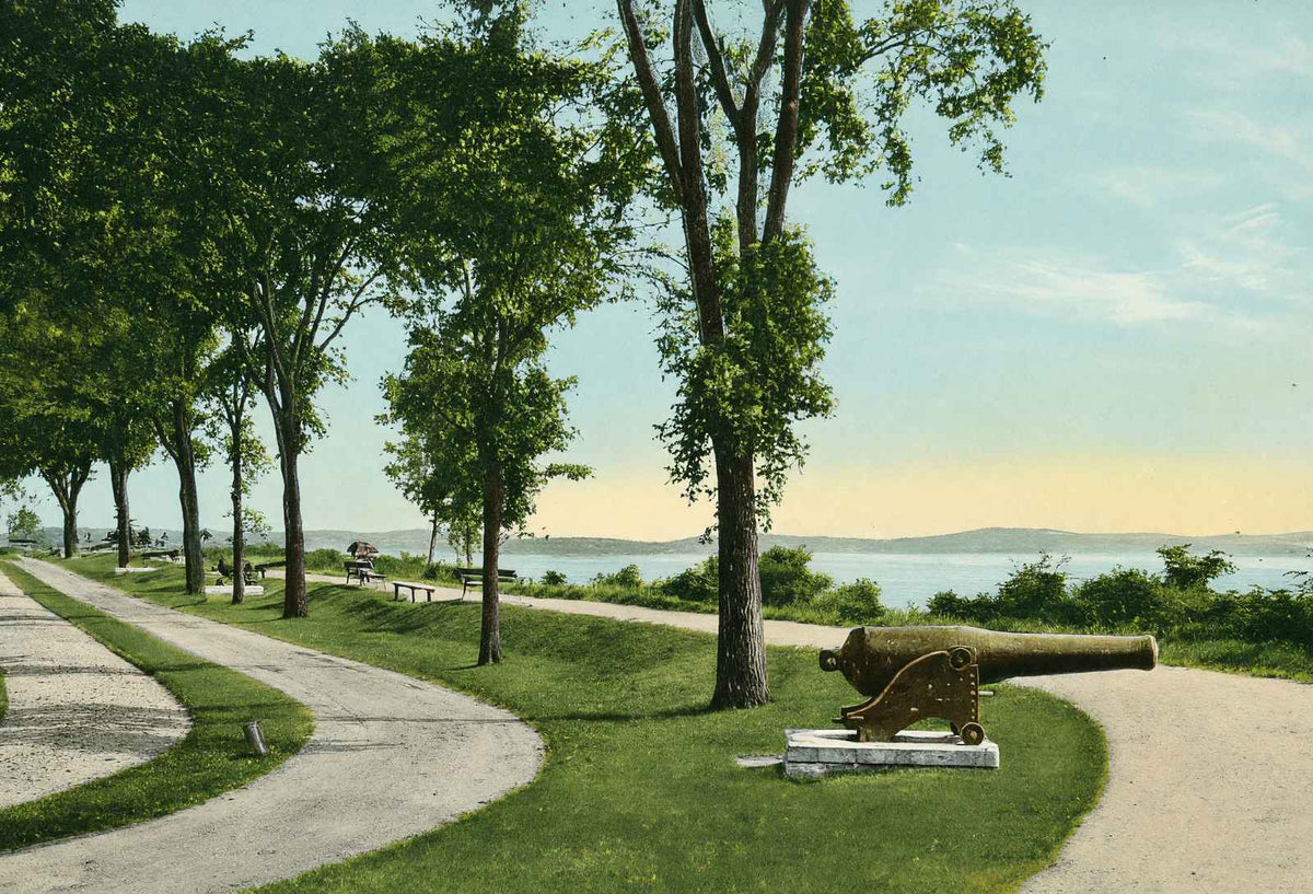 Battery Park Burlington in 1907 Vintage Print (7 Sizes) - Restored