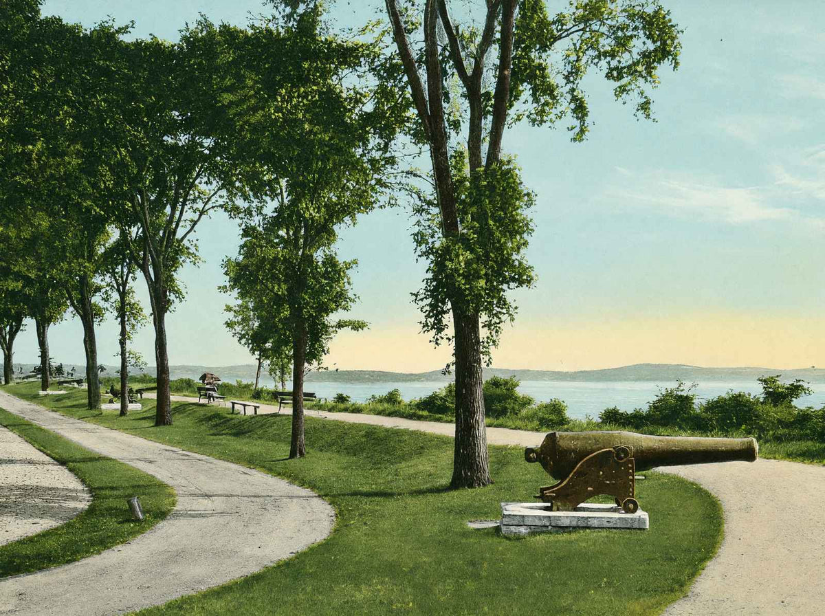 Battery Park Burlington in 1907 Vintage Print (7 Sizes) - Restored