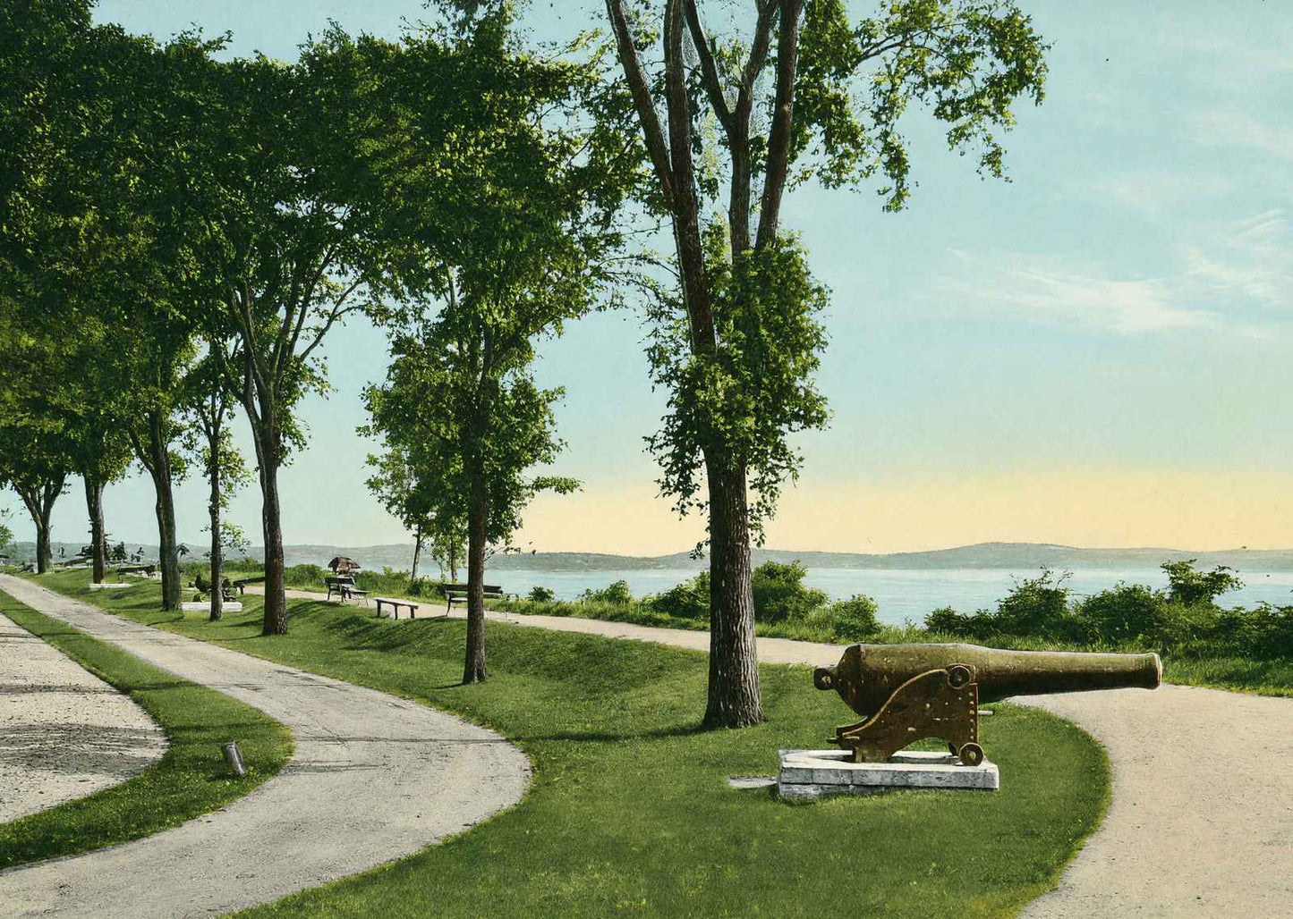 Battery Park Burlington in 1907 Vintage Print (7 Sizes) - Restored