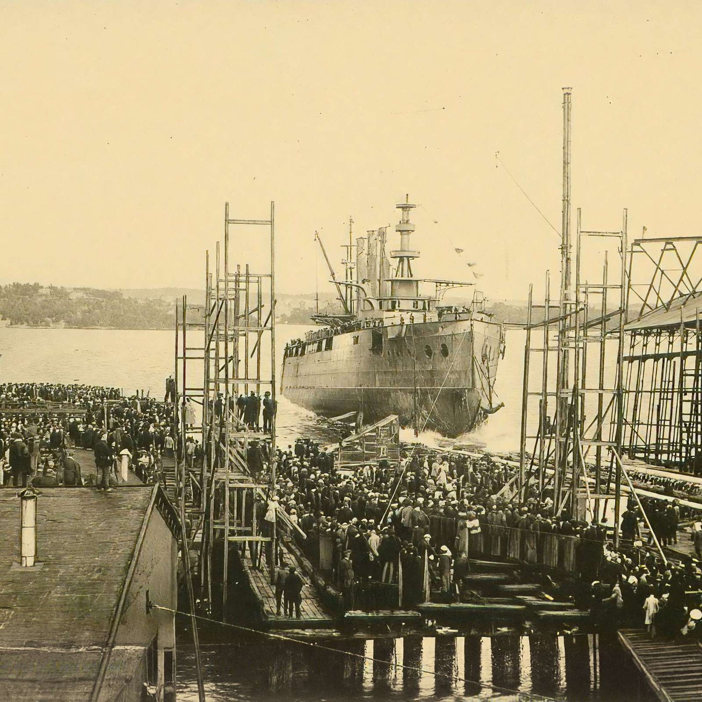 Battleship Georgia in 1904 Vintage Print (7 Sizes) - High Quality