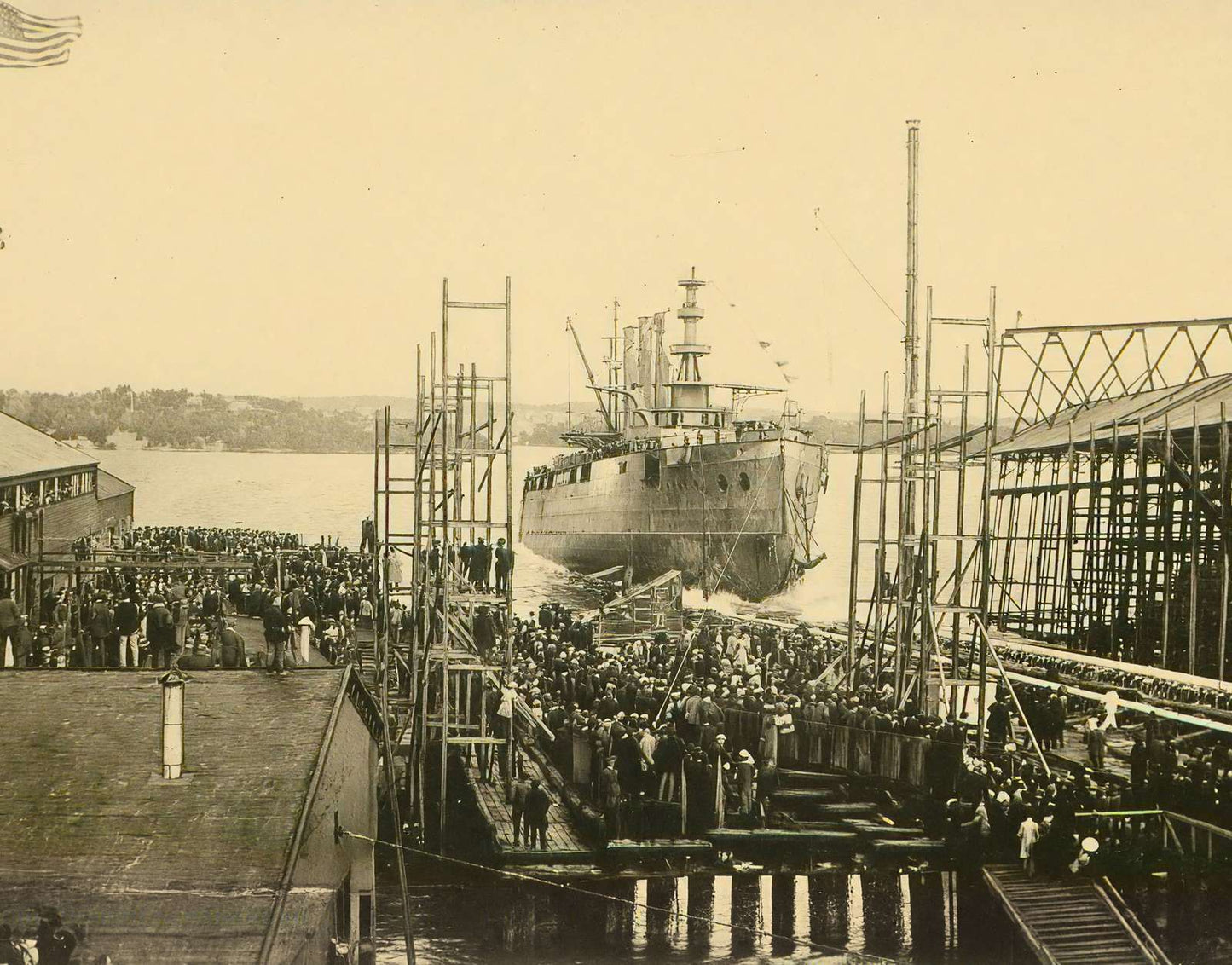 Battleship Georgia in 1904 Vintage Print (7 Sizes) - High Quality