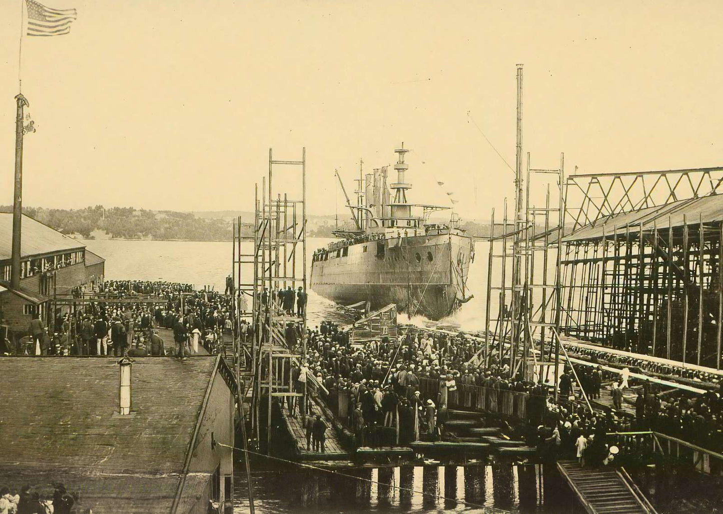 Battleship Georgia in 1904 Vintage Print (7 Sizes) - High Quality