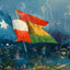 San Antonio Battle of Flowers Flags in 1908 Art Print (7 Sizes) - Acid Free