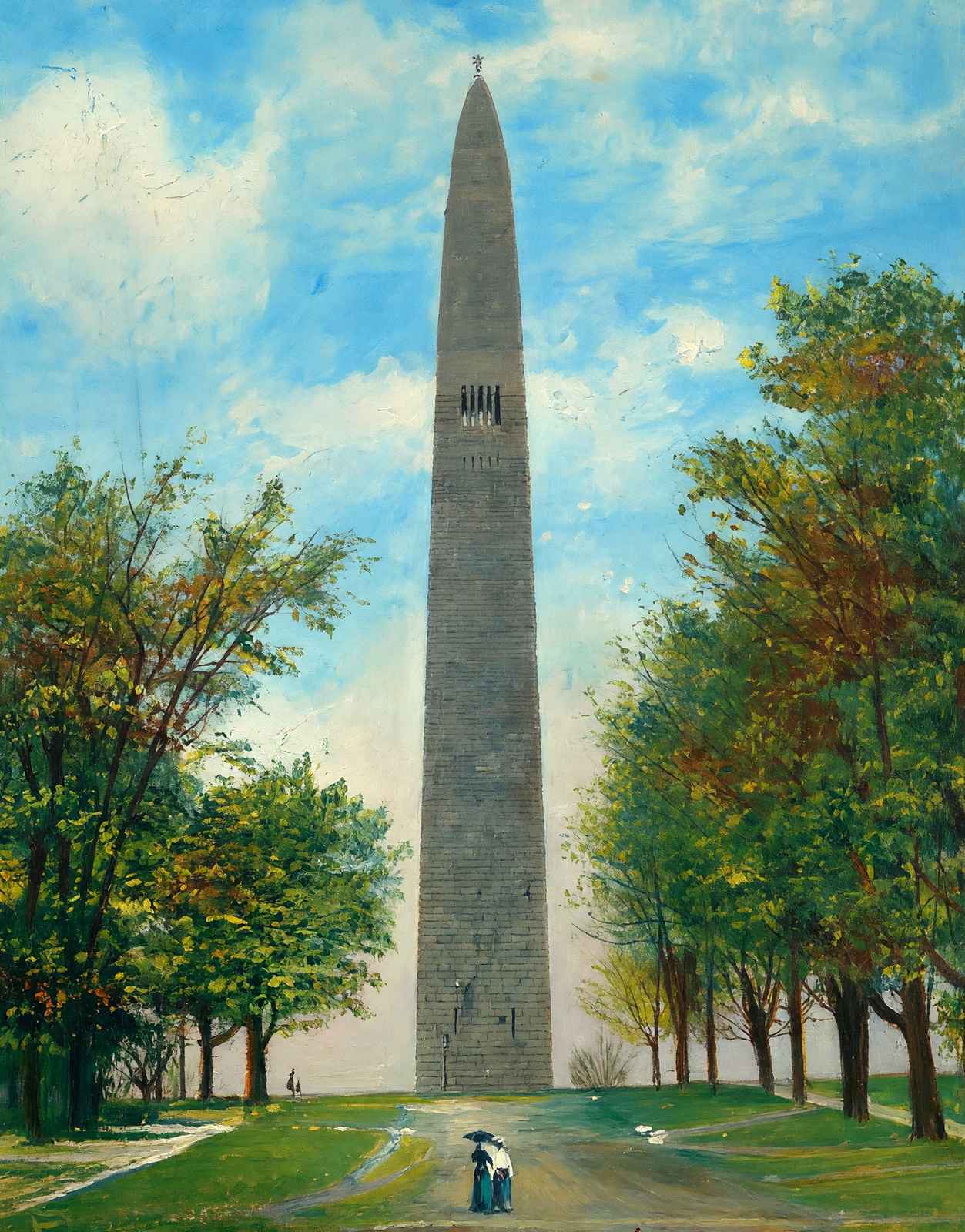 Battle Monument Bennington VT in 1907 Art Print (7 Sizes) - High Quality