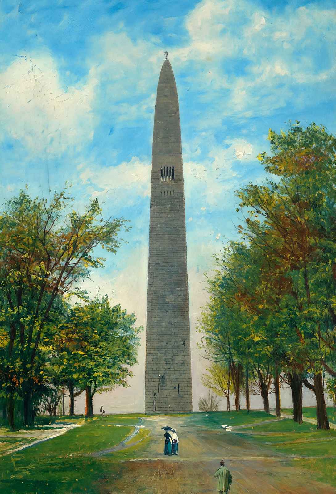 Battle Monument Bennington VT in 1907 Art Print (7 Sizes) - High Quality