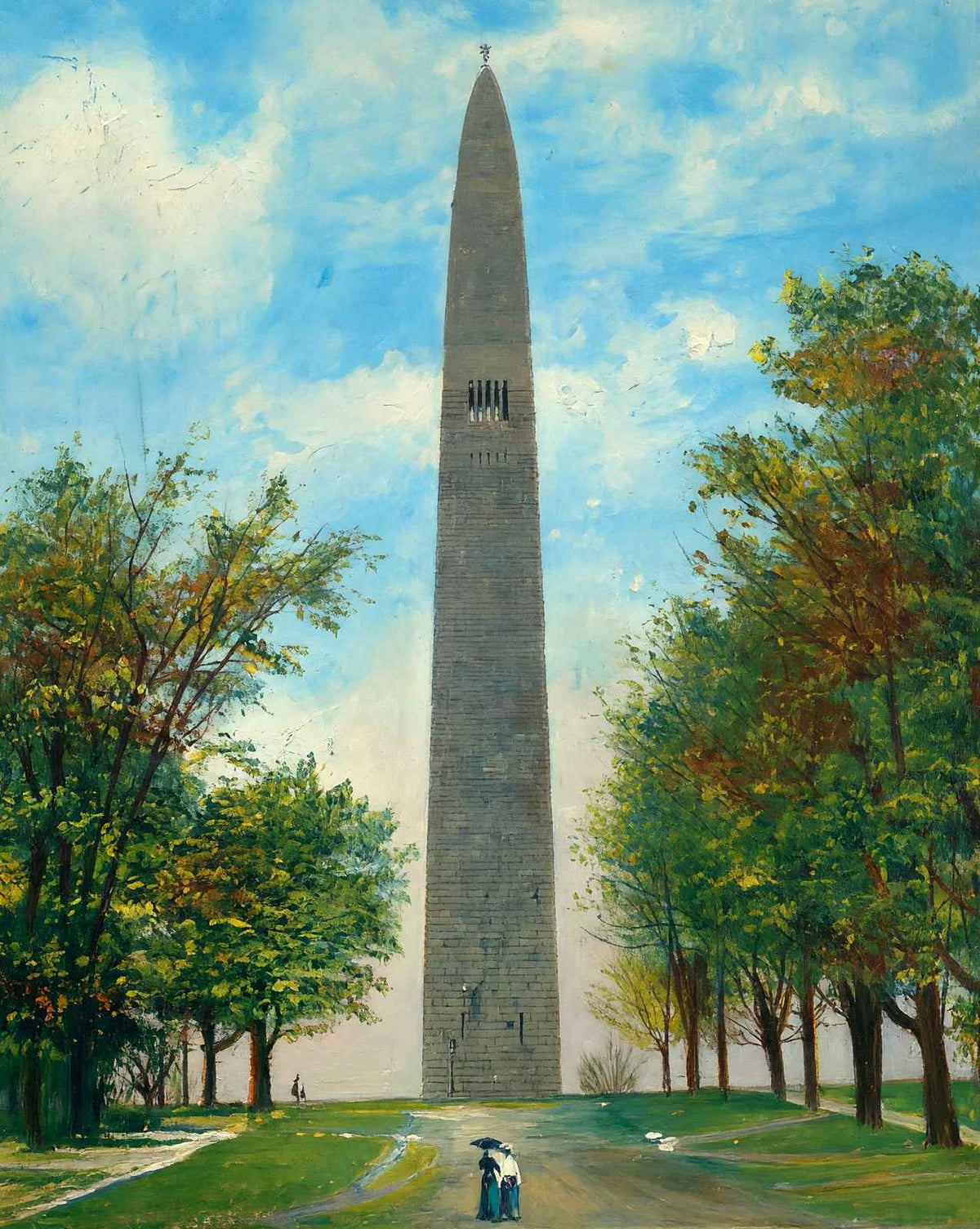 Battle Monument in Bennington in 1907 art print
