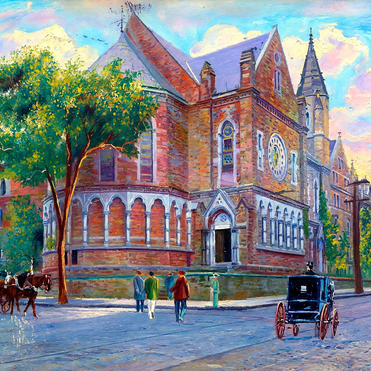 Battell Chapel Yale Divinity School in 1904 Art Print (7 Sizes)