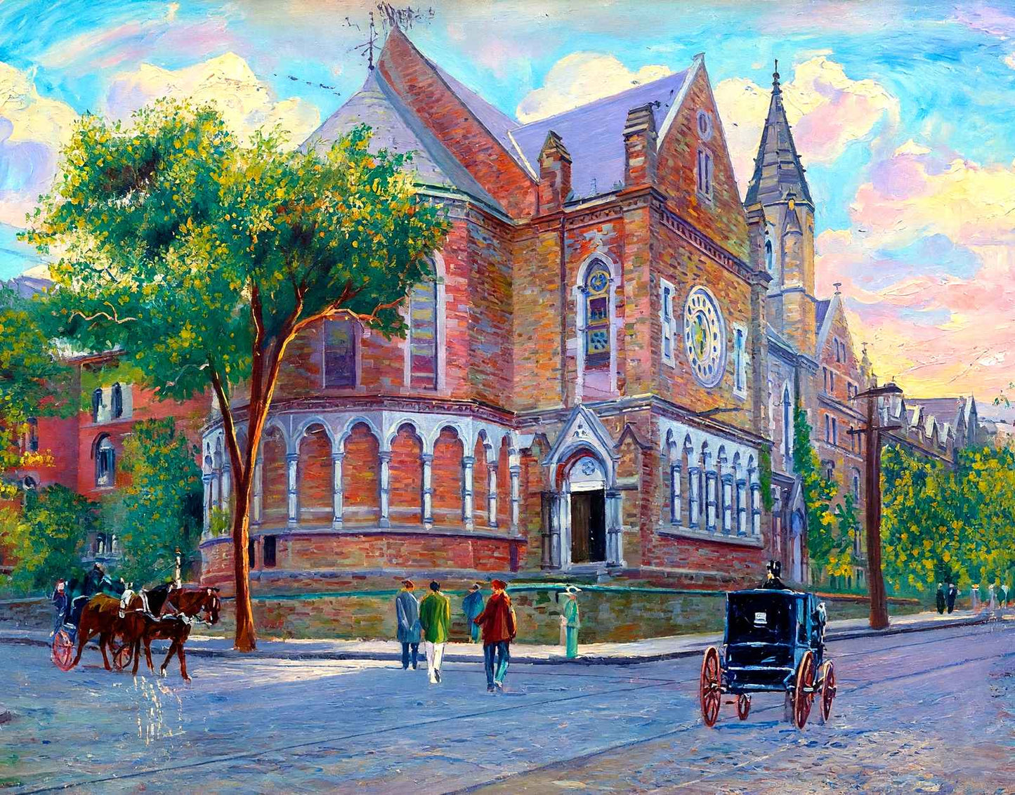 Battell Chapel Yale Divinity School in 1904 Art Print (7 Sizes)