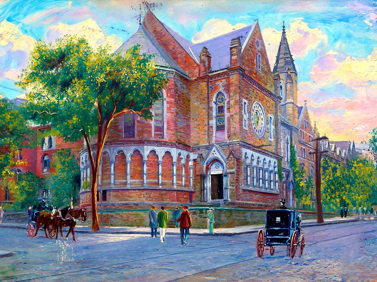 Battell Chapel Yale Divinity School in 1904 Art Print (7 Sizes)