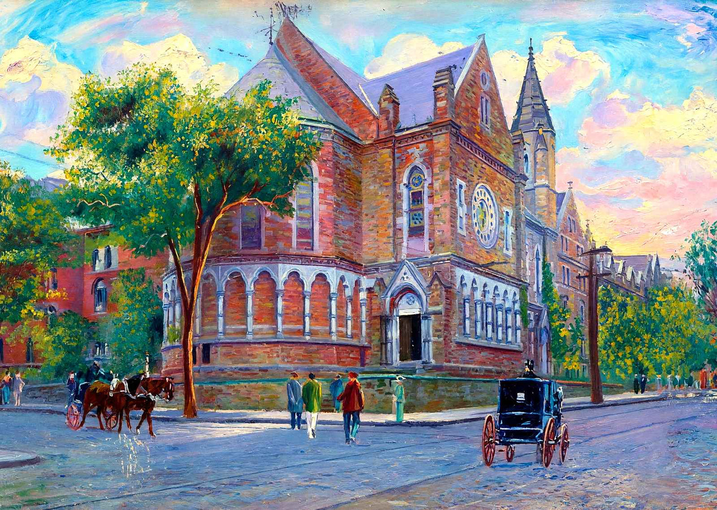 Battell Chapel Yale Divinity School in 1904 Art Print (7 Sizes)