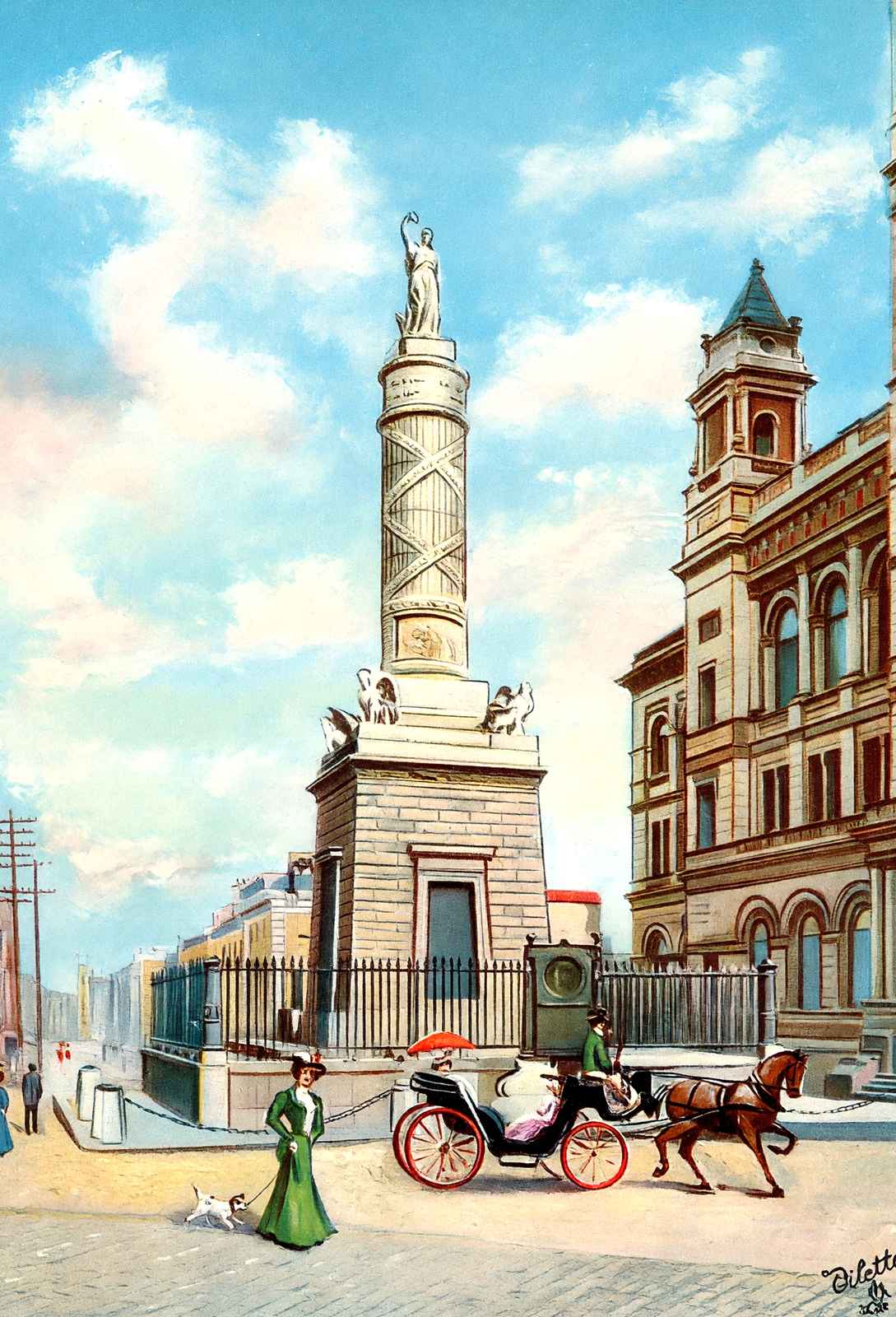 Battle Monument Baltimore Vintage Print (7 Sizes) - High Quality
