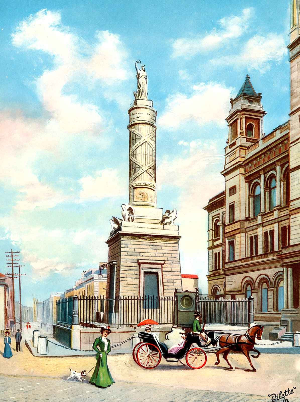 Battle Monument Baltimore Vintage Print (7 Sizes) - High Quality