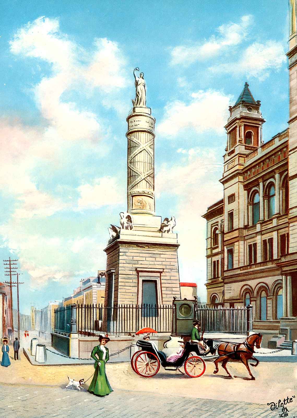 Battle Monument Baltimore Vintage Print (7 Sizes) - High Quality