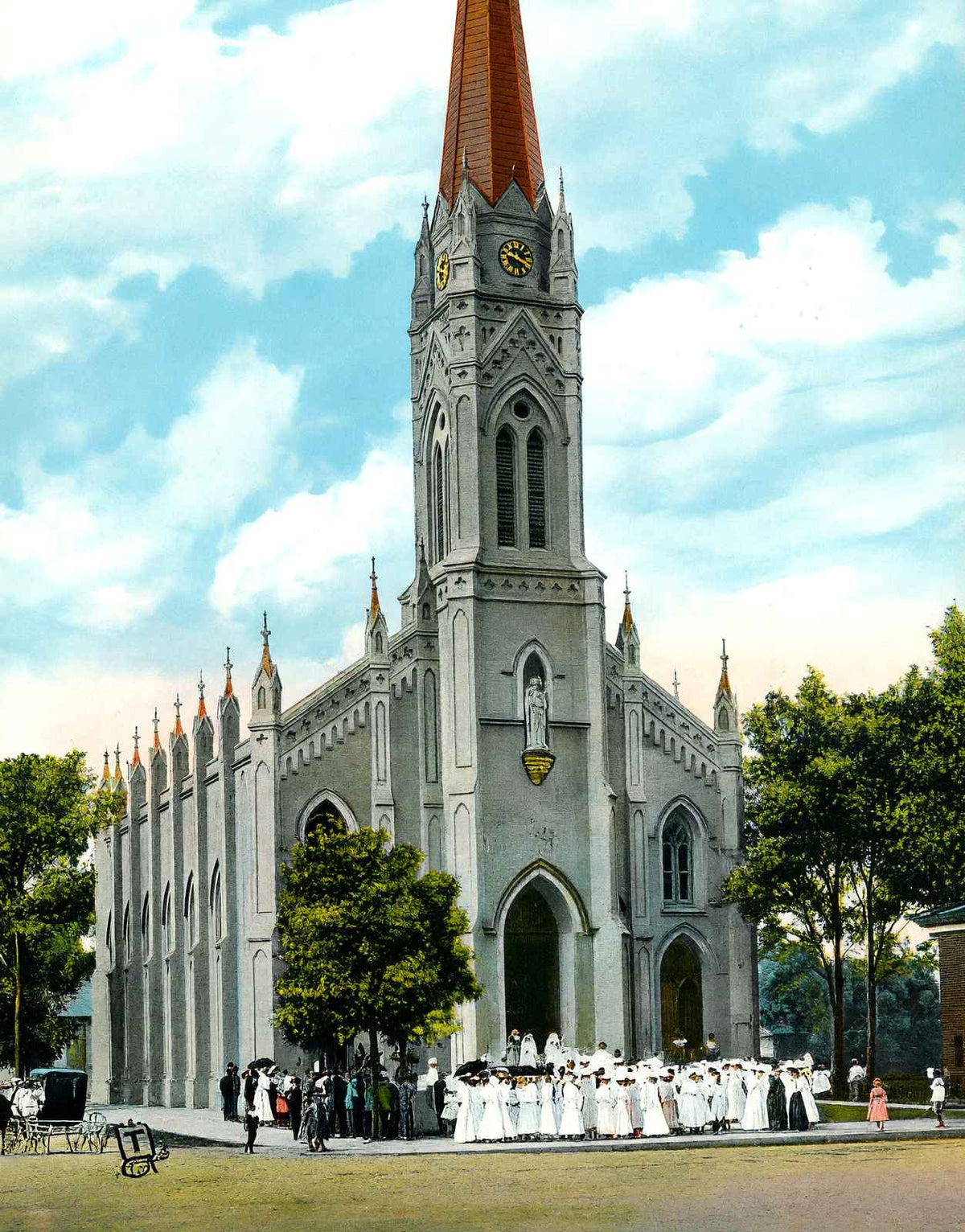 St Joseph's Catholic Church Baton Rouge in 1906 Vintage Print (7 Sizes)