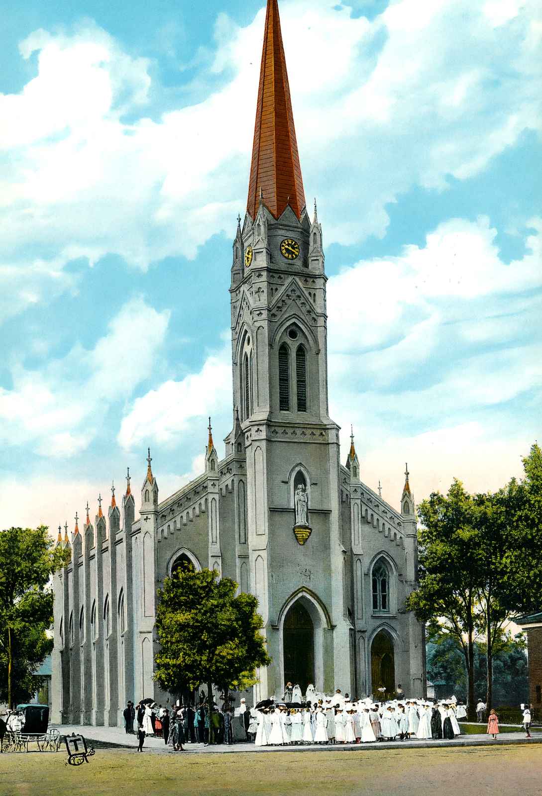 St Joseph's Catholic Church Baton Rouge in 1906 Vintage Print (7 Sizes)