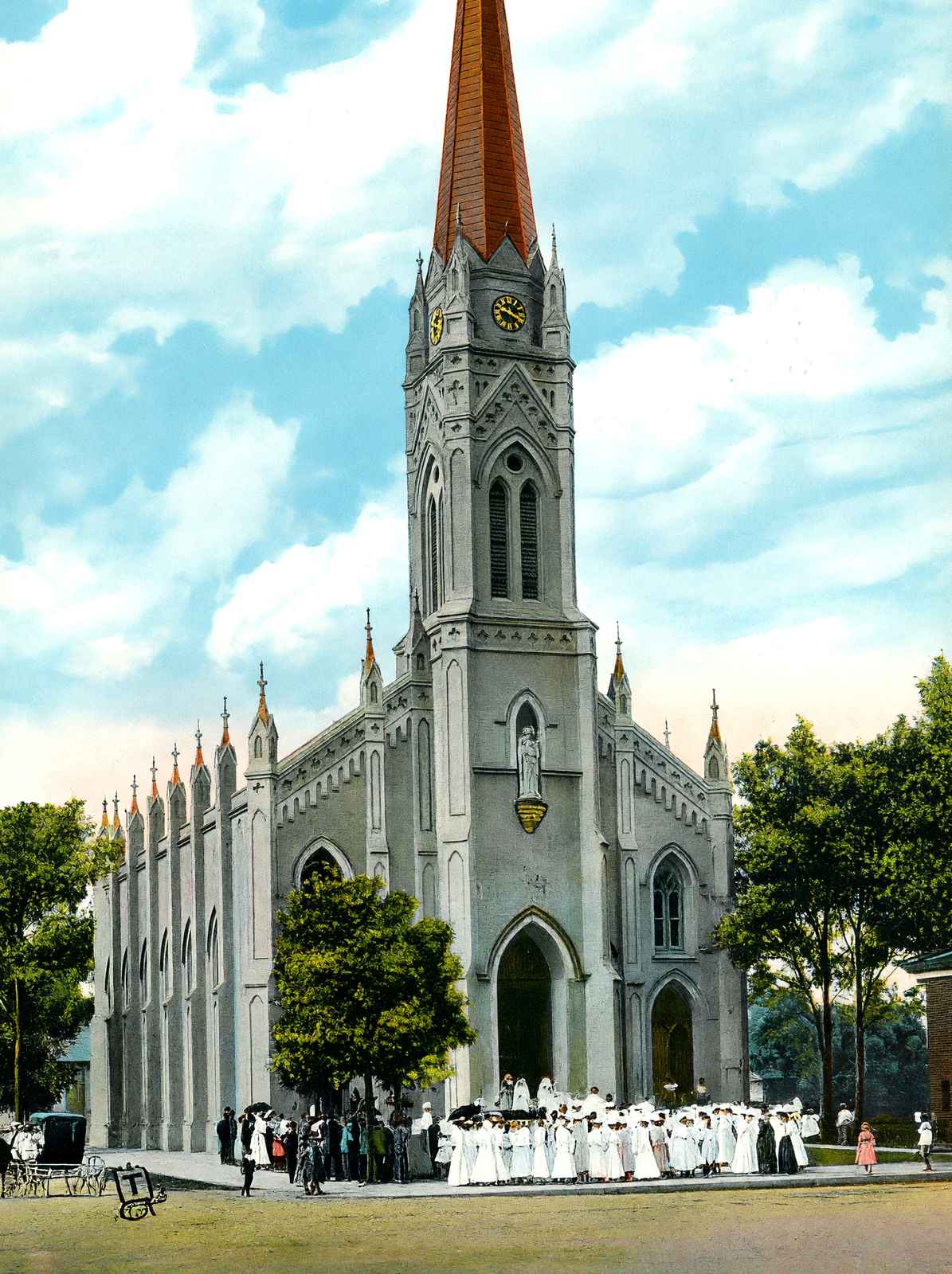 St Joseph's Catholic Church Baton Rouge in 1906 Vintage Print (7 Sizes)