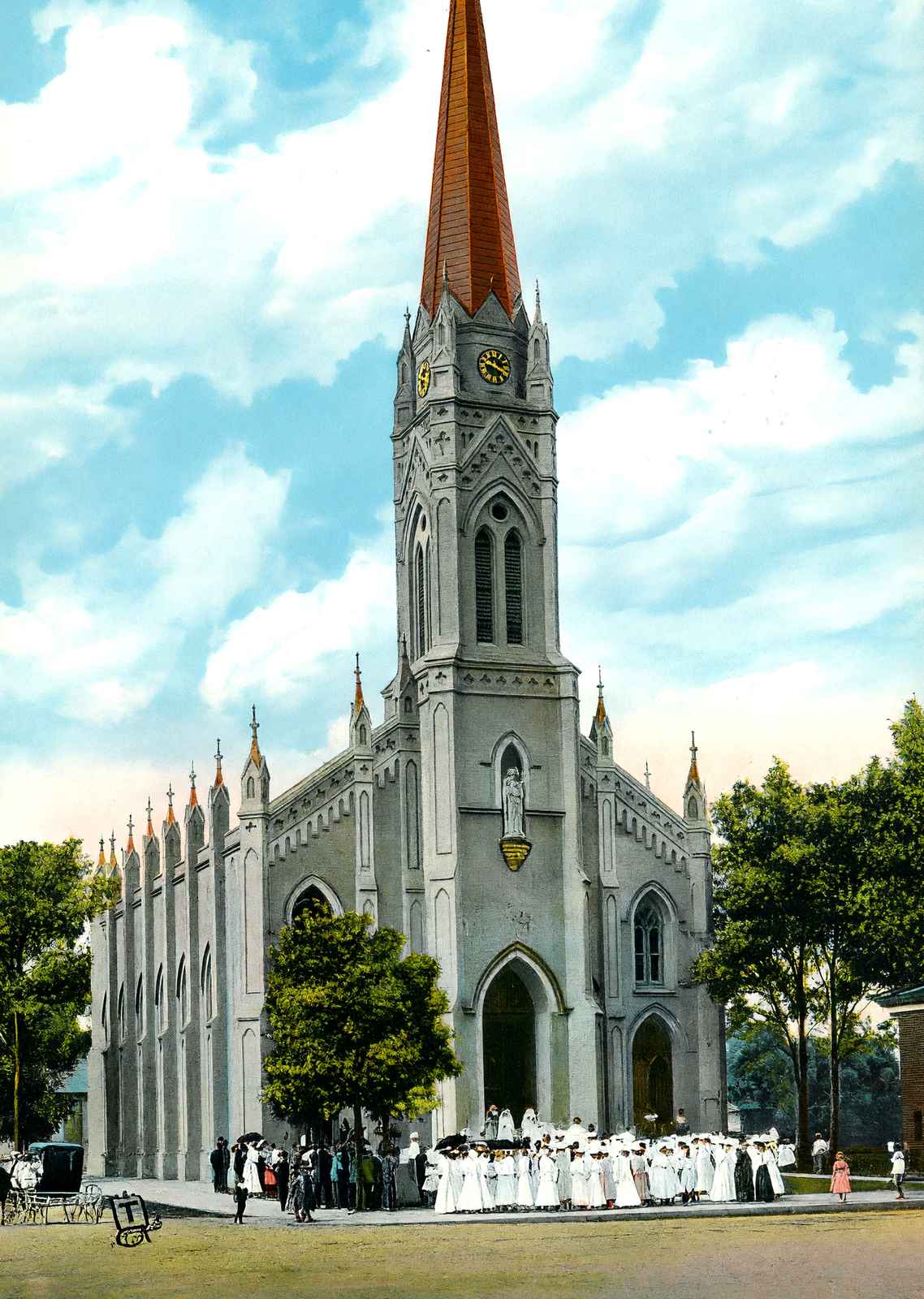 St Joseph's Catholic Church Baton Rouge in 1906 Vintage Print (7 Sizes)