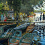Bathers at La Grenouillere Art Print 1869 Painting by Claude Monet (6 Sizes)