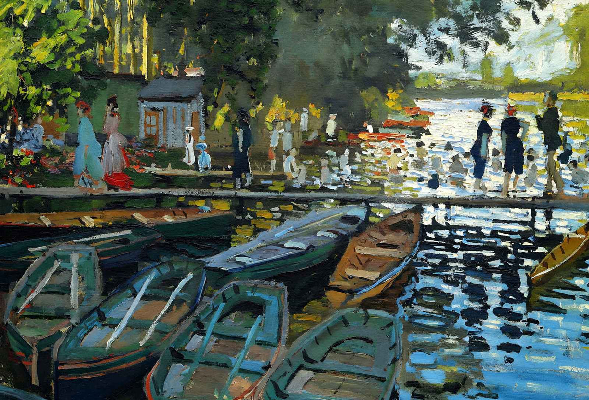Bathers at La Grenouillere Art Print 1869 Painting by Claude Monet (6 Sizes)