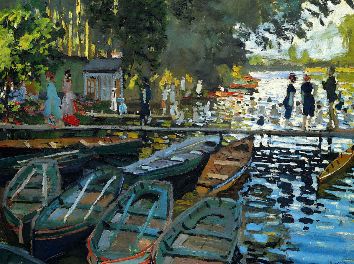 Bathers at La Grenouillere Art Print 1869 Painting by Claude Monet (6 Sizes)