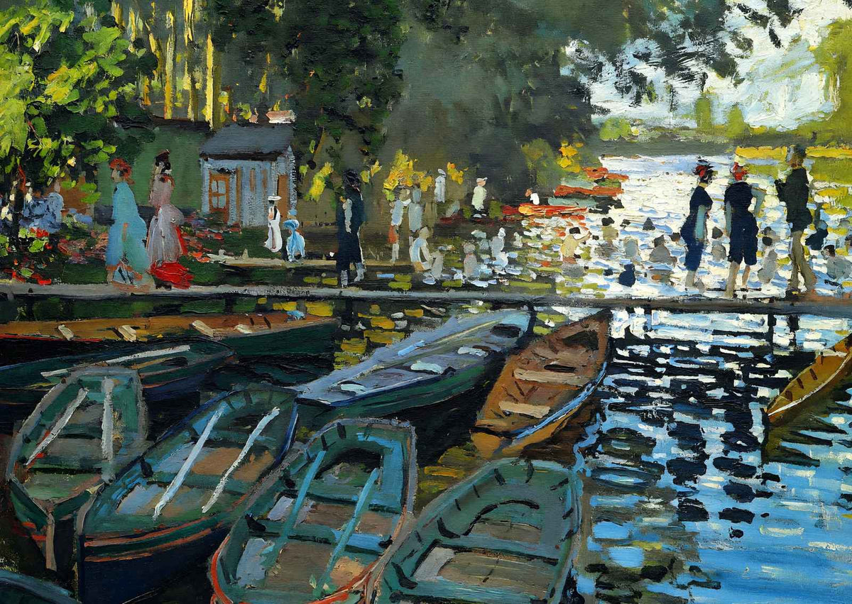 Bathers at La Grenouillere Art Print 1869 Painting by Claude Monet (6 Sizes)
