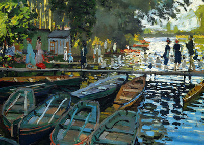 Bathers at La Grenouillere Art Print 1869 Painting by Claude Monet (6 Sizes)