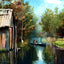 Bayou Barataria LA in 1907 Vintage Print (7 Sizes) - High Quality