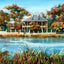 Bayou St John New Orleans in 1907 Vintage Print (7 Sizes) - Restored