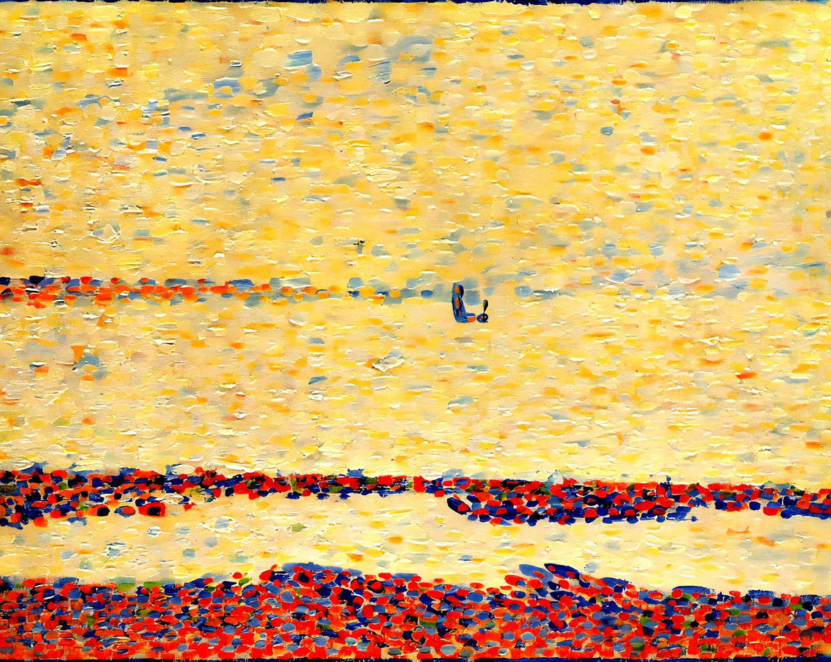 Beach at Gravelines fine art print by Georges Seurat (1890)