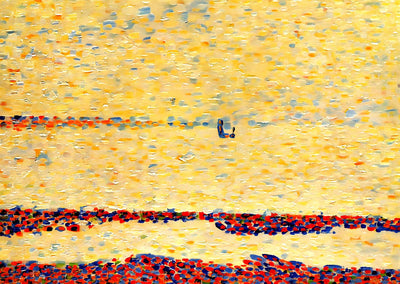Beach at Gravelines Art Print 1890 Painting by Georges Seurat (6 Sizes)