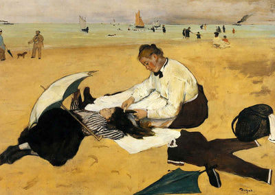 Beach Scene Art Print 1877 Painting by Edgar Degas (6 Sizes) - Acid Free