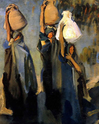 Bedouin Women Carrying Water Jars painting print by John Singer Sargent (1891)