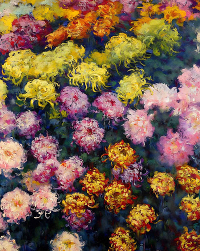 Bed of Chrysanthemums painting print by Claude Monet (1897)