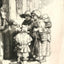 Beggars on the Doorstep of a House fine art print by Rembrandt (1648)