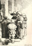 Beggars on the Doorstep of a House 1648 by Rembrandt Fine Art Print (6 Sizes)