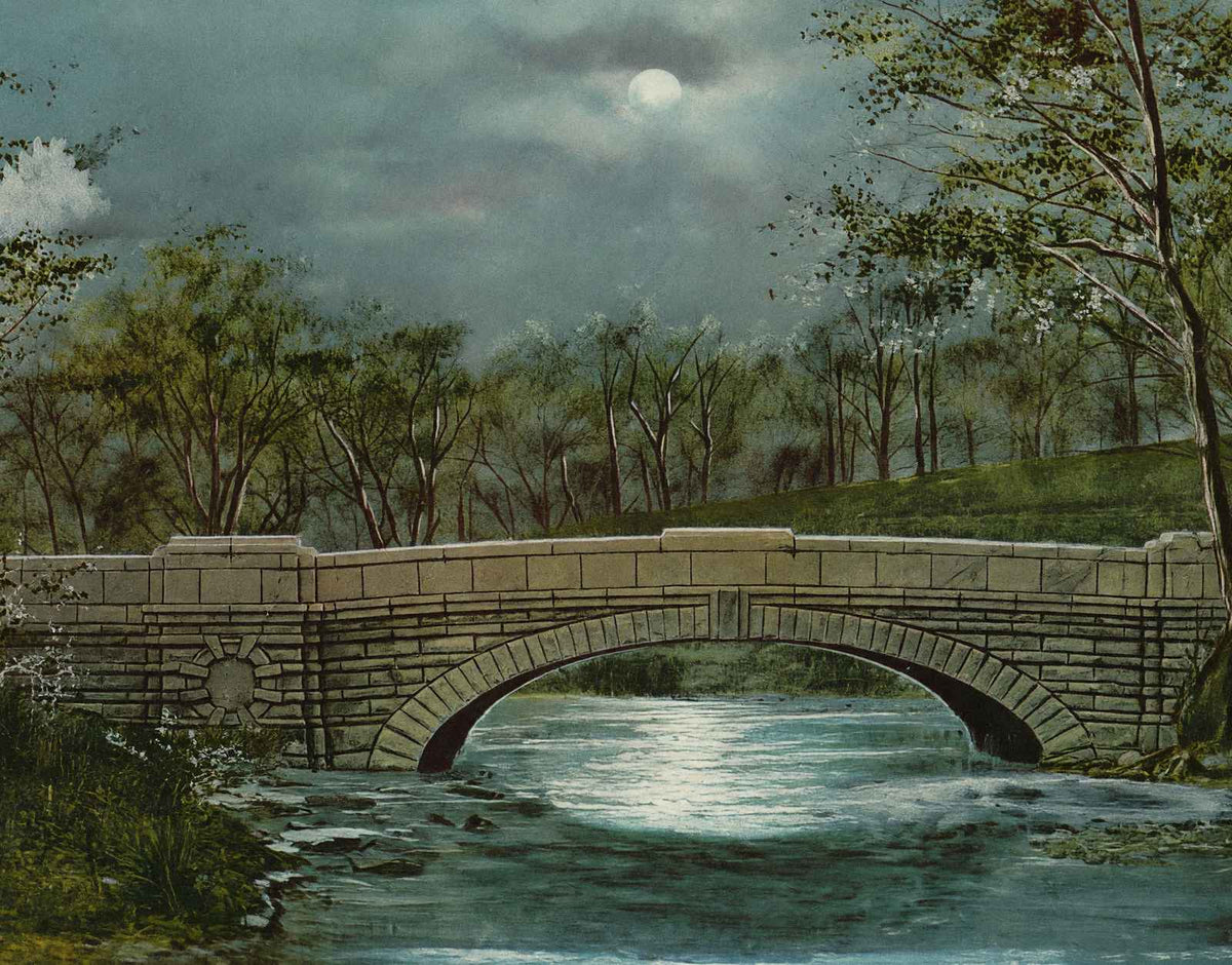 Belknap Bridge Cherokee Park Louisville in 1907 Vintage Print (7 Sizes)