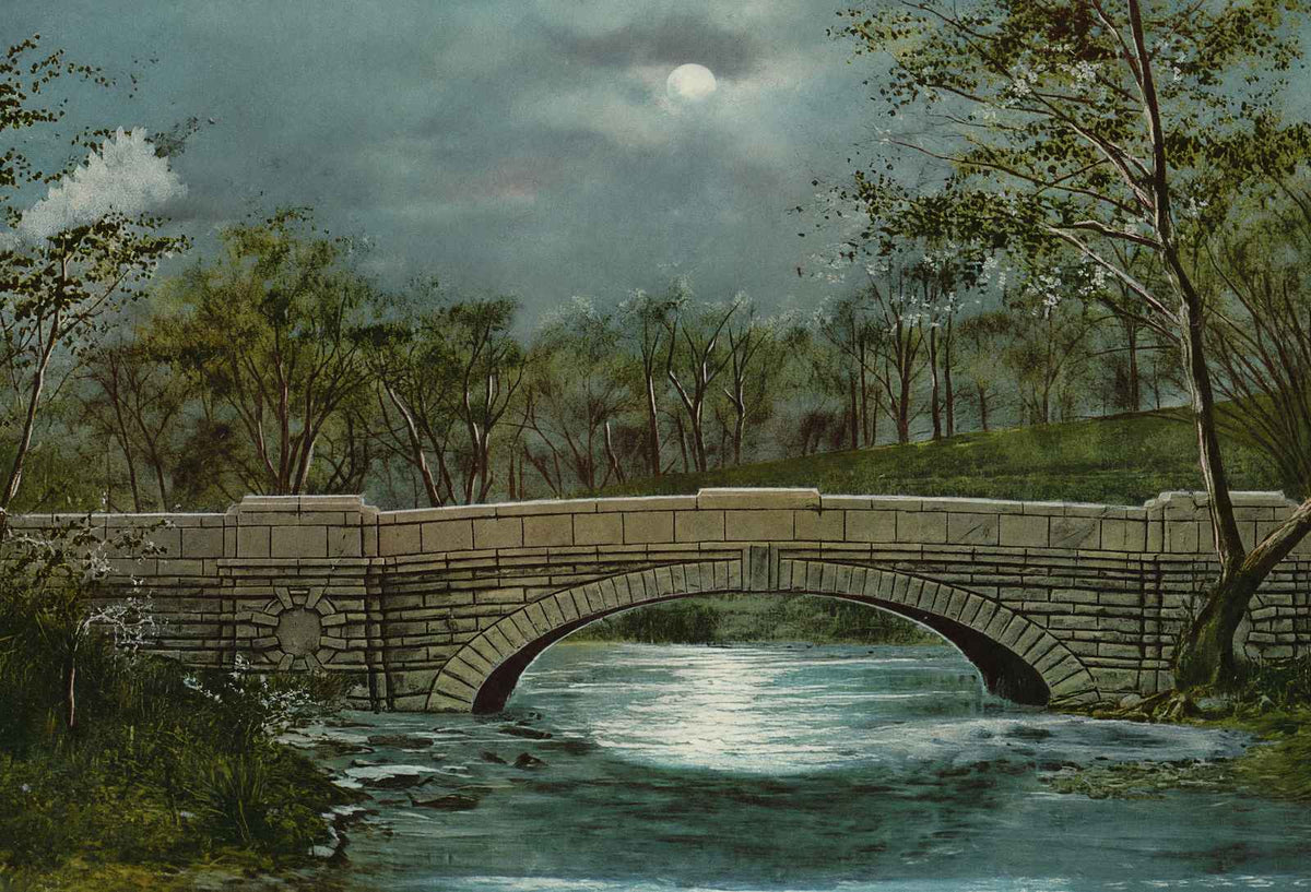 Belknap Bridge Cherokee Park Louisville in 1907 Vintage Print (7 Sizes)