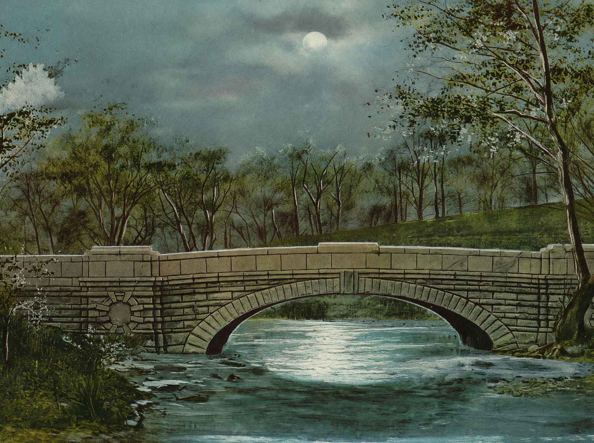Belknap Bridge Cherokee Park Louisville in 1907 Vintage Print (7 Sizes)