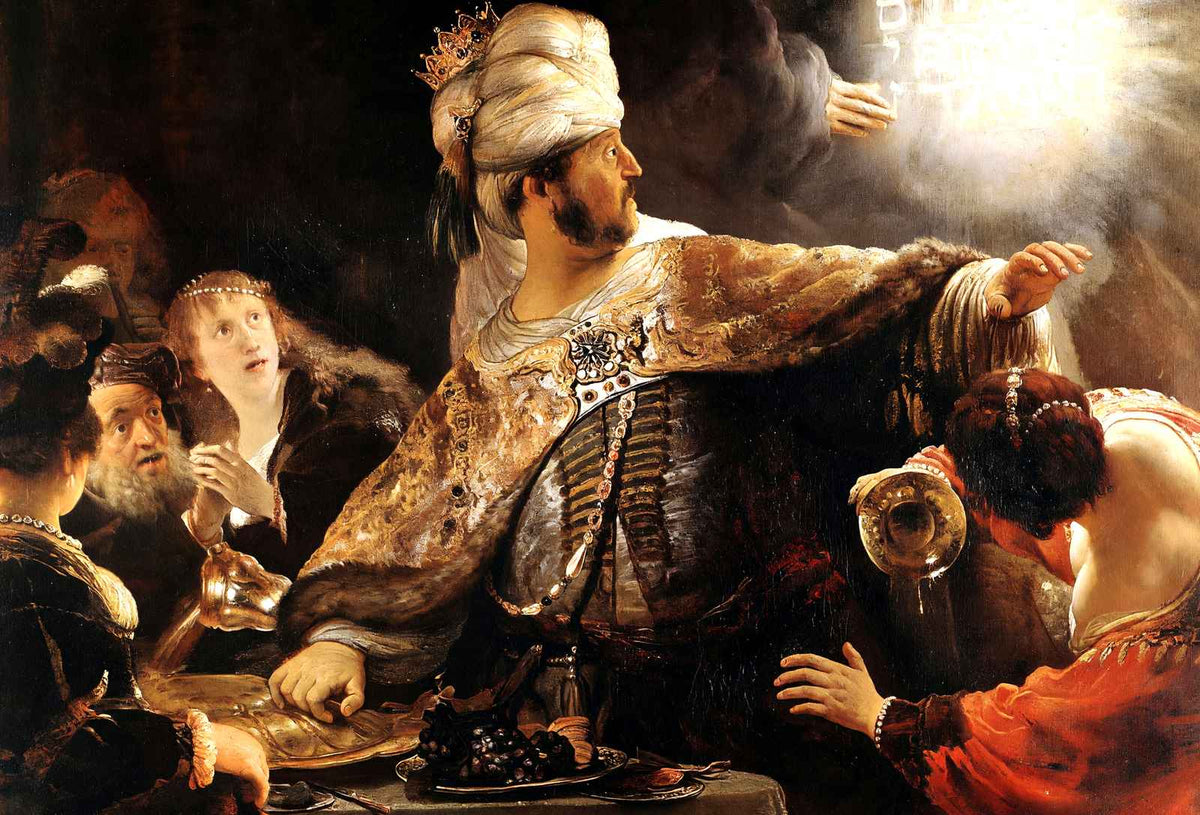 Belshazzar's Feast 1635 Painting by Rembrandt Fine Art Print (6 Sizes)