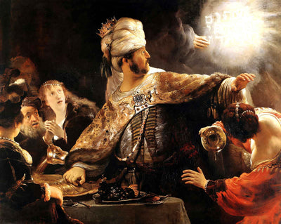 Belshazzar's Feast fine art print by Rembrandt (1635)