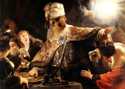 Belshazzar's Feast 1635 Painting by Rembrandt Fine Art Print (6 Sizes)