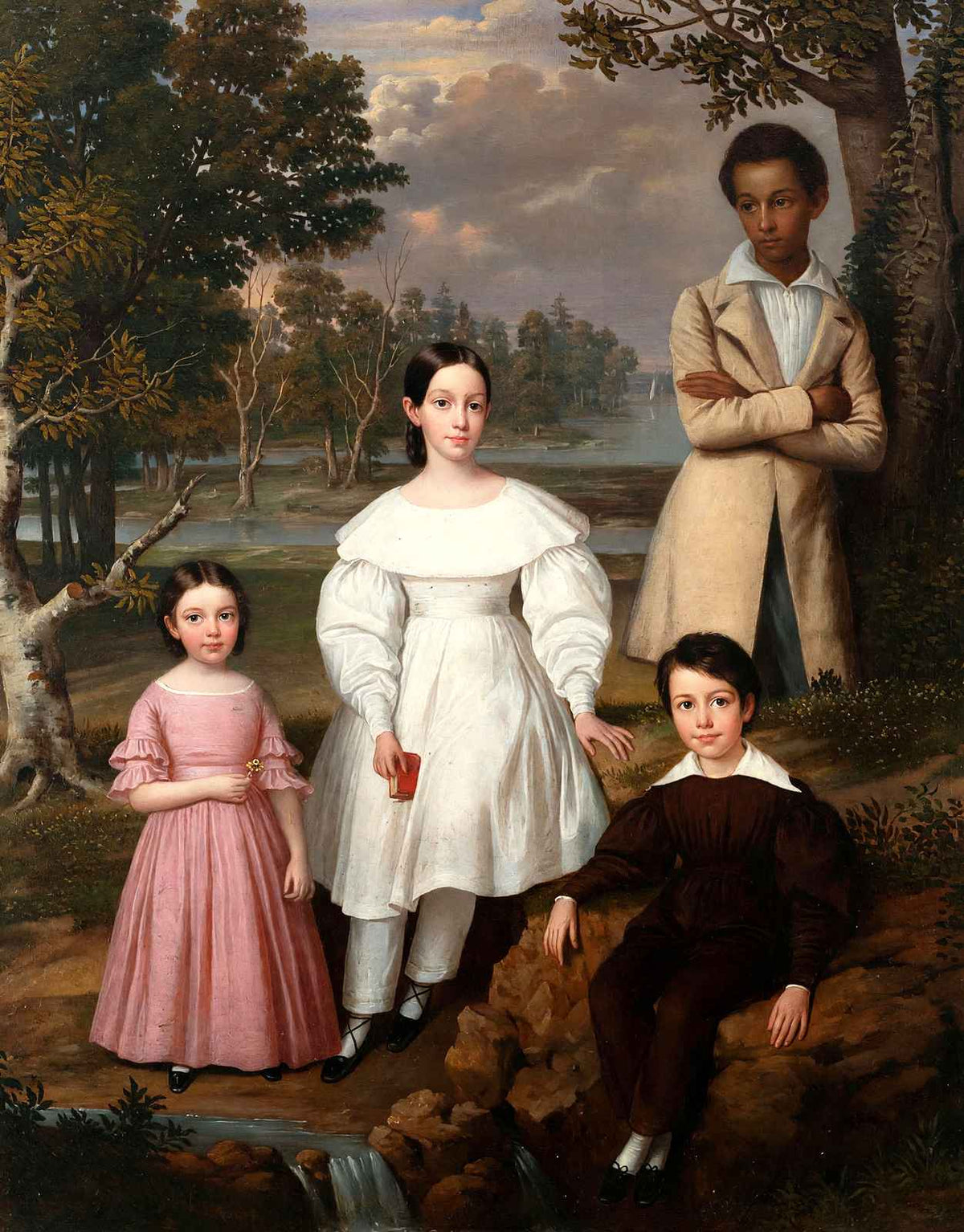 Bélizaire and the Frey Children by Jacques Amans Fine Art Print (6 Sizes)
