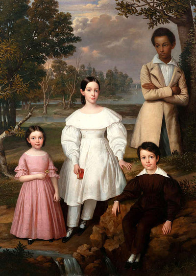 Bélizaire and the Frey Children by Jacques Amans Fine Art Print (6 Sizes)