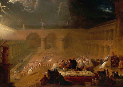 Belshazzar's Art Print Feast by John Martin (6 Sizes) - Bible Painting