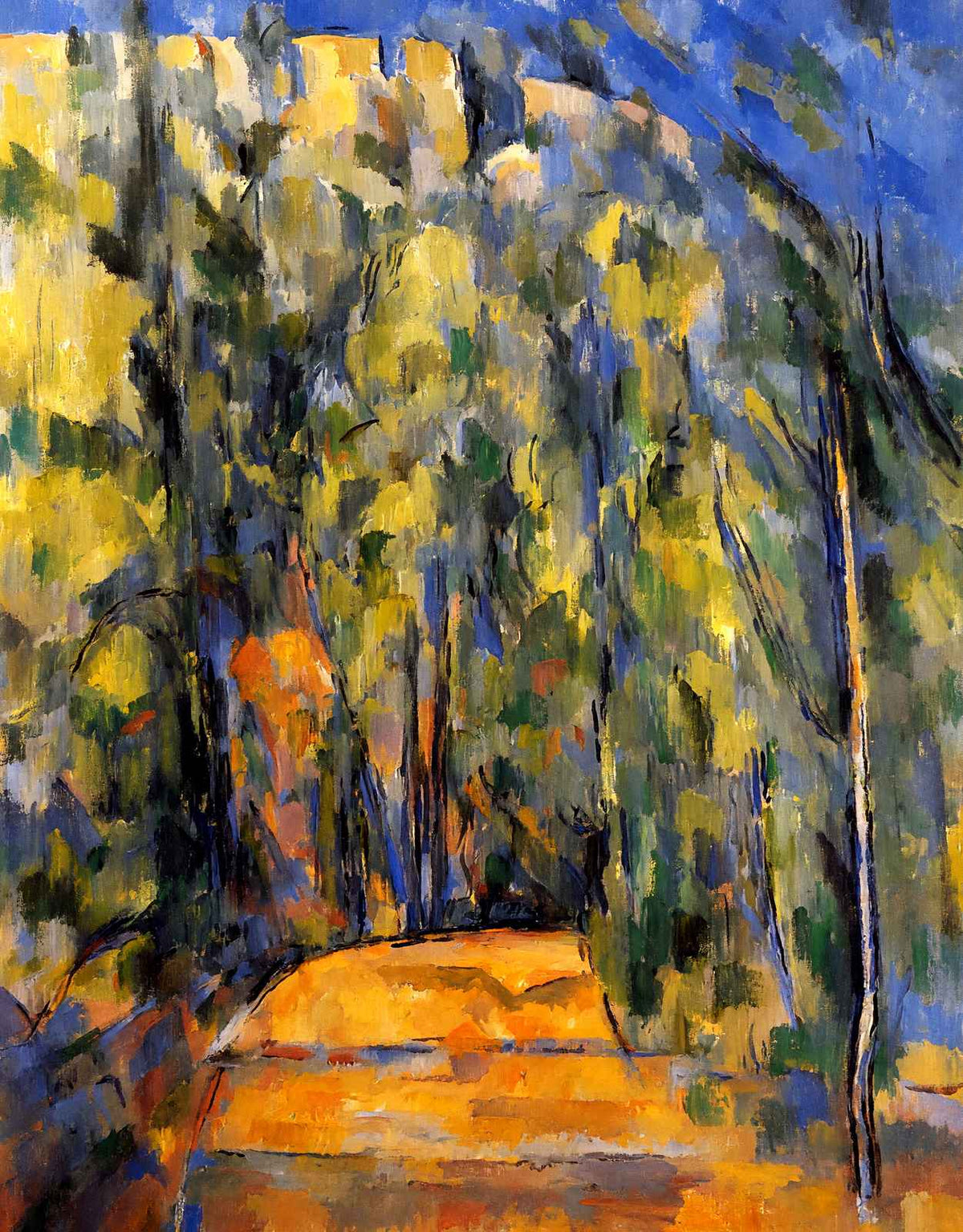 Bend in Forest Road Art Print 1906 Painting by Paul Cezanne (6 Sizes)