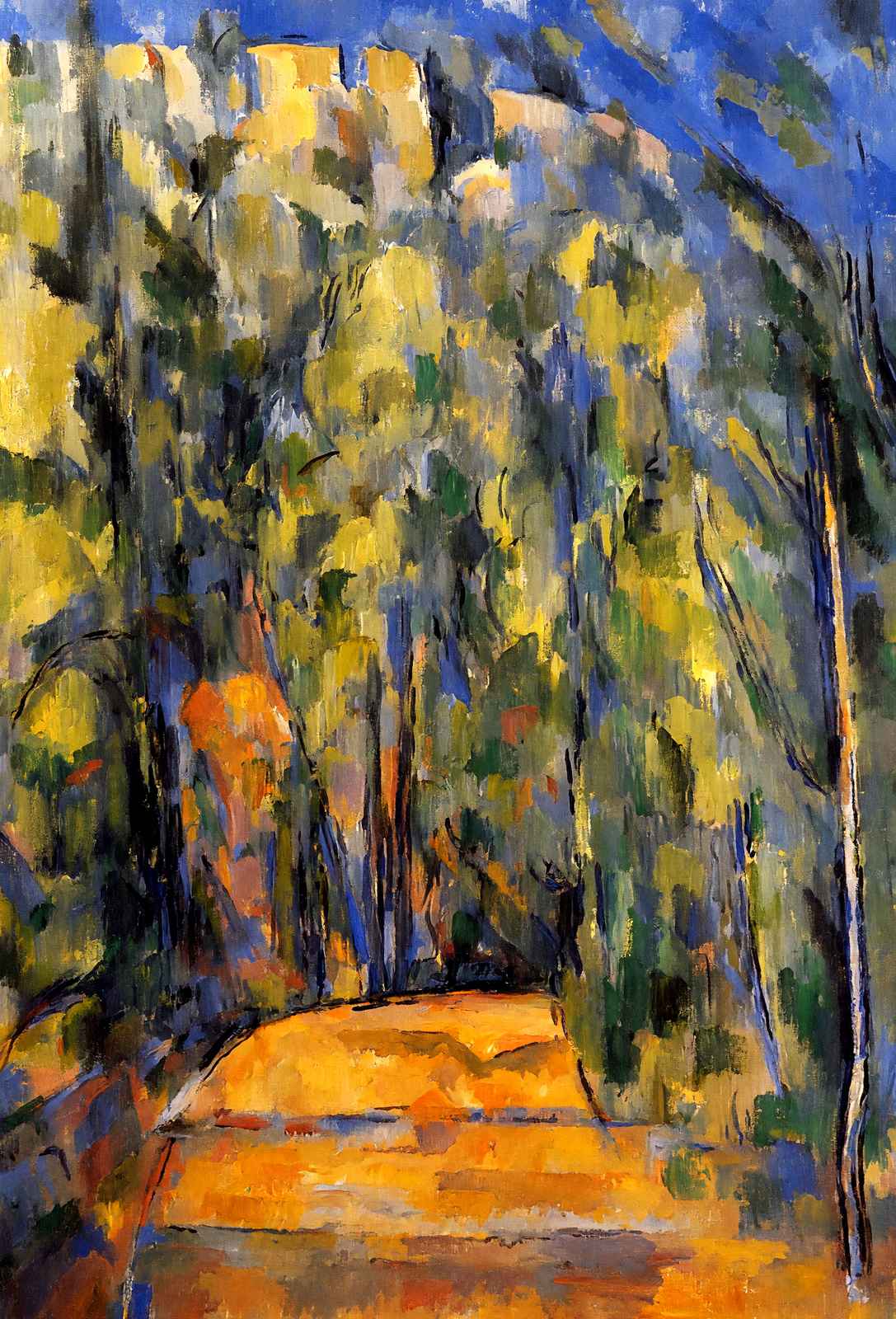 Bend in Forest Road Art Print 1906 Painting by Paul Cezanne (6 Sizes)